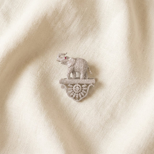 The Silver Gaja Brooch · Statement Pin