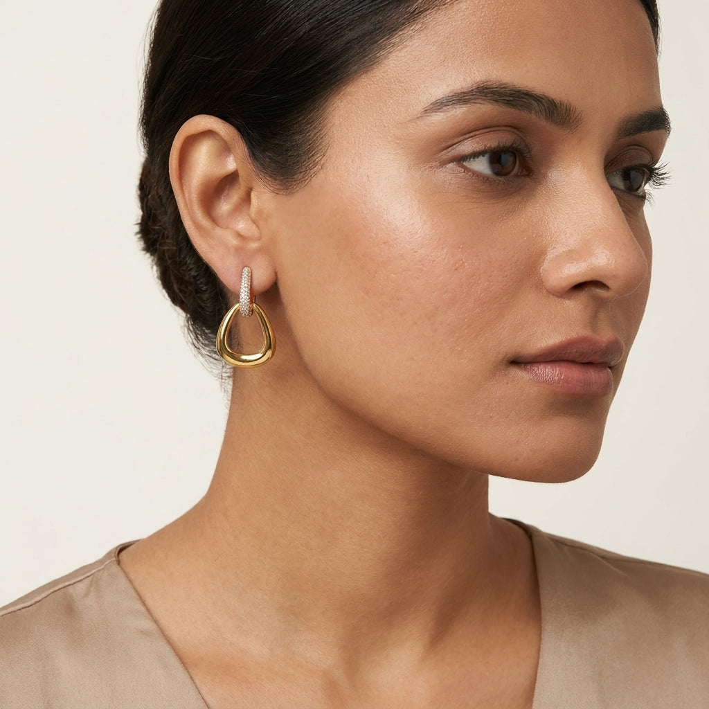 Twilight Teardrop Zircon Earrings